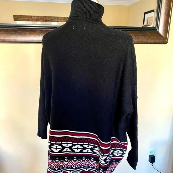 Joseph A Black Aztec Pattern Sweater Women’s XS - Picture 4 of 9